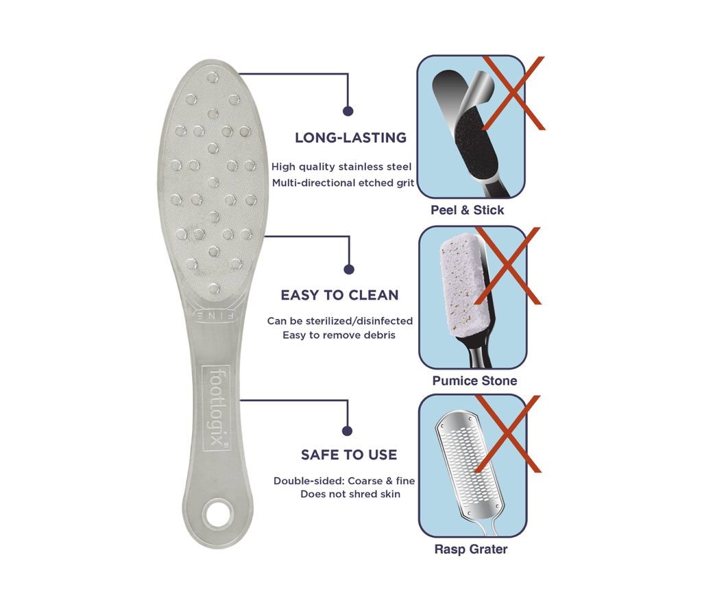 Footlogix Double-sized course-fine Stainless Steel